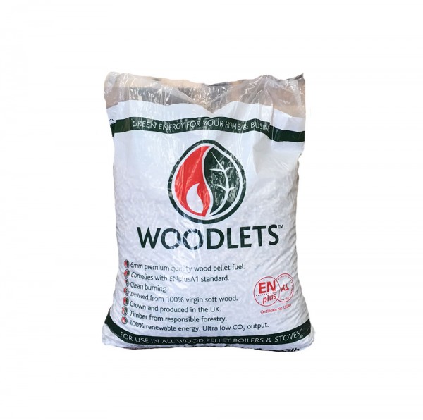 Woodlet Wood Pellets - 96 x 10 kg bags (960 kg) - BSL0394551-0002