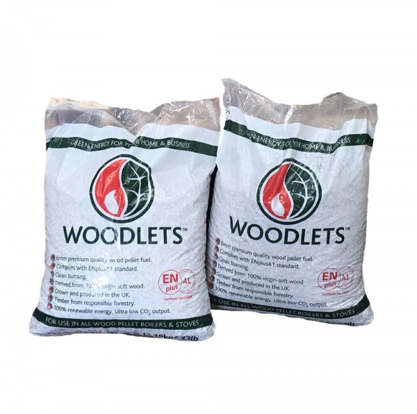 Woodlet Wood Pellets - 48 x 10 kg bags (480 kg) - BSL0394551-0002