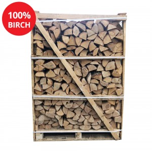 Kiln Dried Firewood Logs - 100% Birch - Large Crate - Equivalent to approx 3.5 bulk bags. Crate size 1500 H x 1050 W x 1100 D - WS601/00001