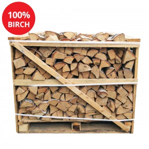 Kiln Dried Firewood Logs - 100% Birch - Small Crate - Equivalent to approx 2 Bulk bags . Crate size 800 H x 1050 W x 1100 D - WS601/00001