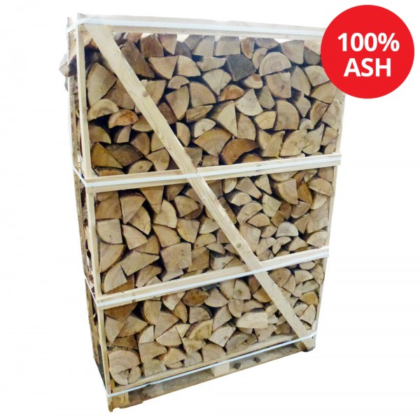 Kiln Dried Firewood Logs - 100% Ash - Large Crate - Equivalent to approx 3.5  bulk bags - WS601/00002