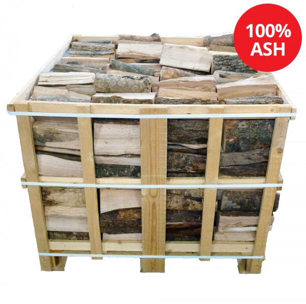 Kiln Dried Firewood Logs - 100% Ash - Small Crate - Equivalent to approx. 2 bulk bags - WS601/00002